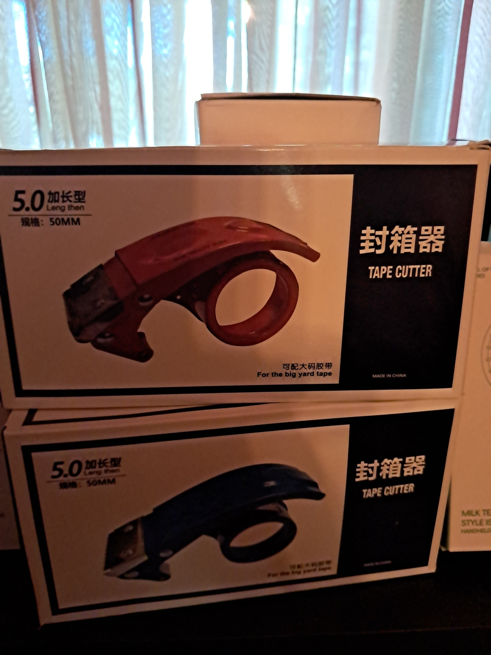 Red Tape Cutter Dispenser for 50mm Packaging Tape